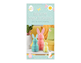 Honeycomb Bunny Decorations 3pk