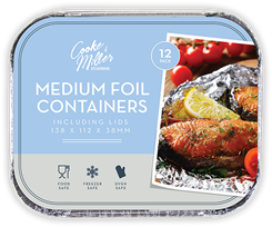 Medium Foil Containers & Lids 12pk