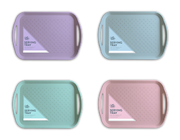 Pastel Large Anti Slip Serving Tray