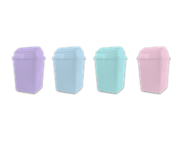 Pastel Plastic Swing Top Bin