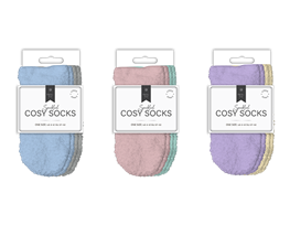 Ladies Mixed Cosy Socks 2pk