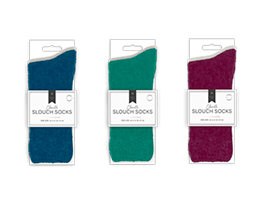 Ladies Plain Chenille Slouch Socks 2pk