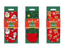 Mens Novelty Christmas Cosy Socks 2pk