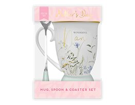 Wonderful Nan Mug, Spoon & Coaster Set