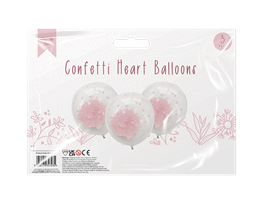 Mother's Day Confetti Heart Balloons 3pk