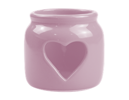 Pink Heart Cut-Out Tealight Holder