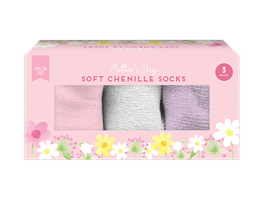 Mother's Day Soft Chenille Socks 3pk