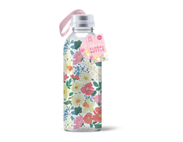 Mothers Day Glass Floral Drinking Bottle 580ml