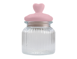 Mother's Day Heart Lid Glass Jar 670ML