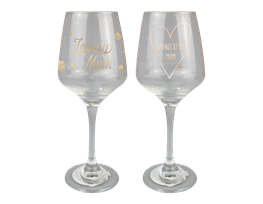 Mother's Day Printed Wine Glass