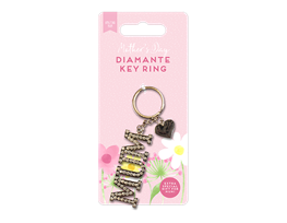 Mum Diamante Keyring