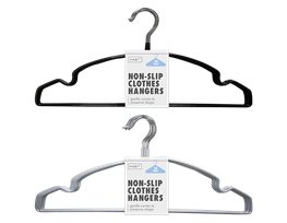 Non Slip Plastic Coated Hangers 10pk