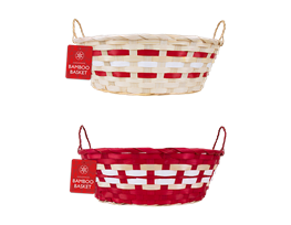 Oval Basket With Handles 33cm x 25.5cm x 11cm