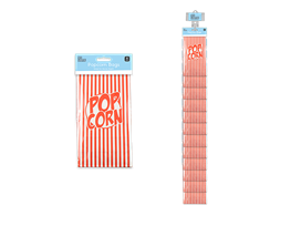 Paper Popcorn Bag 8pk With Clip Strip