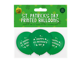 St. Patrick's Day Printed Balloons 9" 12pk