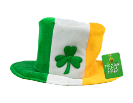 Irish Tricolour Plush Top Hat