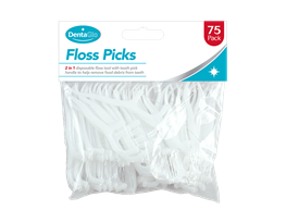 Dental Floss Toothpicks - 75 Pack