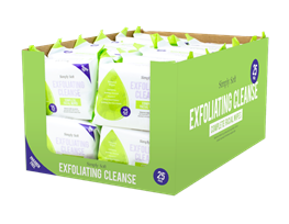 Exfoliating Cleanse Facial Wipes - 25 Pack (With PDQ)