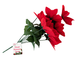 Poinsettia Flower Christmas Spray