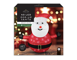 Pop-Up 40 LED Santa 55cm x 60cm