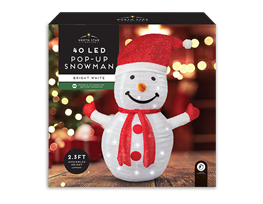 Pop-Up 40 LED Snowman 60cm x 70cm