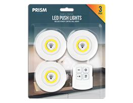 Remote Control Push Lights 3pk