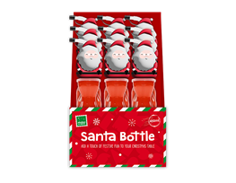 Santa Re-usable Plastic Bottle PDQ