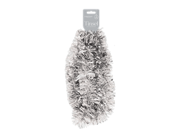 Silver Christmas Tinsel 2m