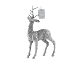 Silver Glittered Stag