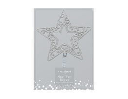 Silver Tree Top Star 14cm