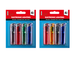 Refillable Lighters - 4 Pack