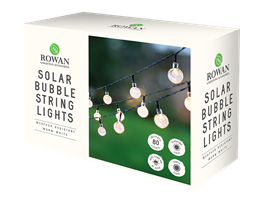 Solar Bubbles String Lights Warm White