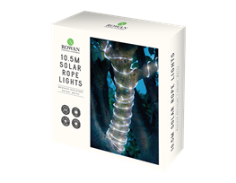 Solar Rope Light Bright White 10.5m