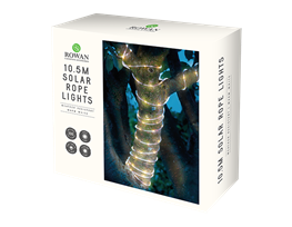 Solar Rope Light Warm White 10.5m