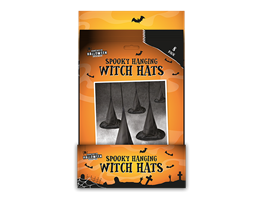 Spooky Hanging Witch Hats 8pk PDQ