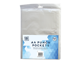 A4 Punch Pockets - 50 Pack