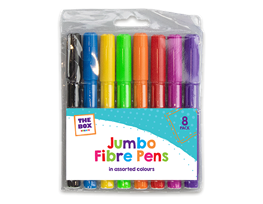 Jumbo Fibre Pens - 8 Pack