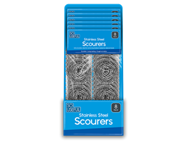 Stainless Steel Scourers 8pk CDU