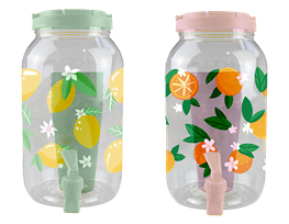 Summer Party Fruit Drinks Dispenser with Tumblers 3.6L