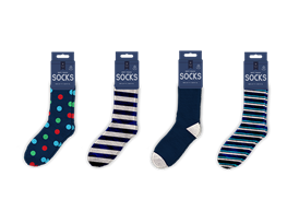 Mens Supersoft Printed Socks with Grippers