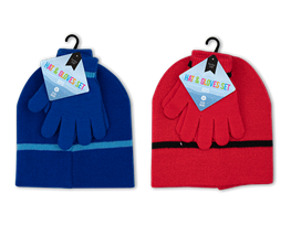 Boys Beanie Hat & Gloves Set