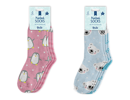 Kids Printed Thermal Socks 4pk