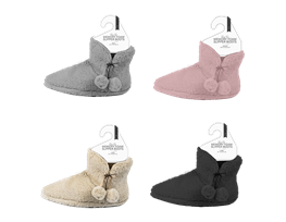 Ladies Faux Fur Memory Foam Slipper Boots