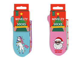 Girls Printed Novelty Lurex Socks 5pk