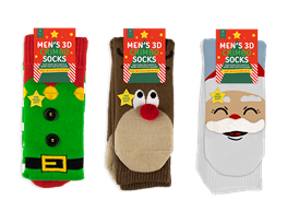 Festive 3D Character Men's Socks