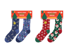 Festive Mens Socks 2 Pairs