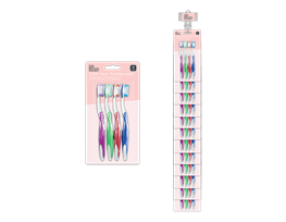 Toothbrushes 4pk With Clip Strip