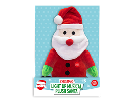 Light Up Musical Plush Santa 37cm x 25cm