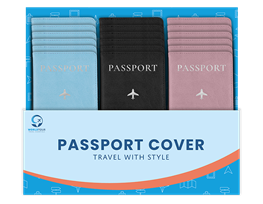 Foil PU Leather Passport Cover PDQ