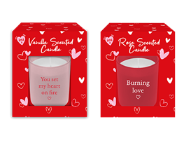 Valentine's Day Vanilla & Rose Scented Candles